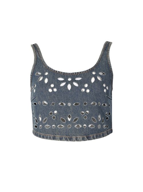 Top Thora in denim sangallo PINKO | 106419 A35CPJ1